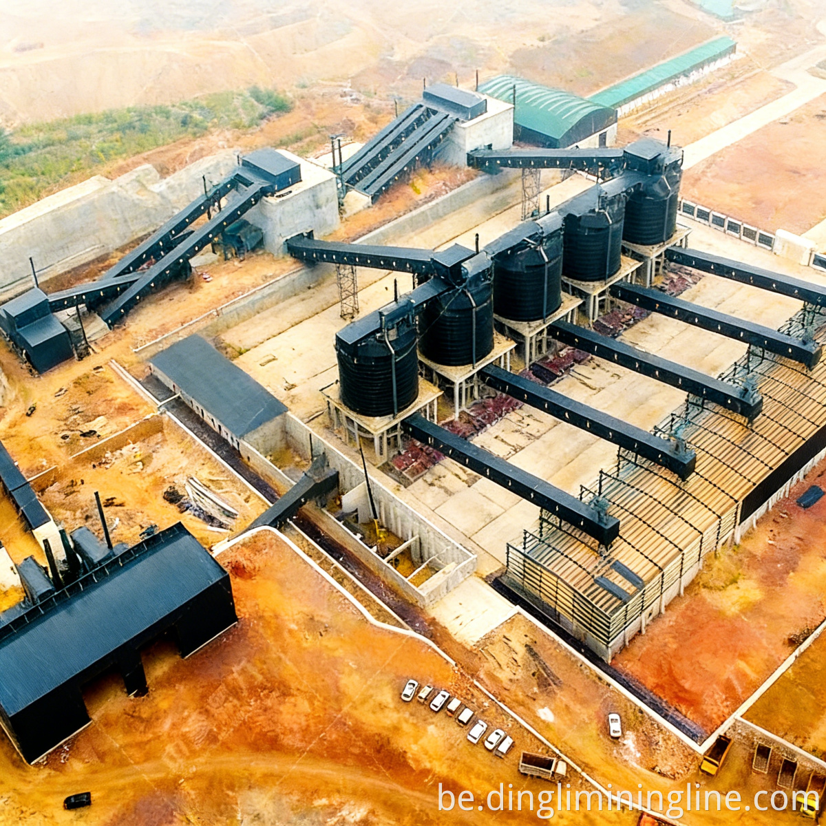 Highway Subgrade Stone Aggregate Line